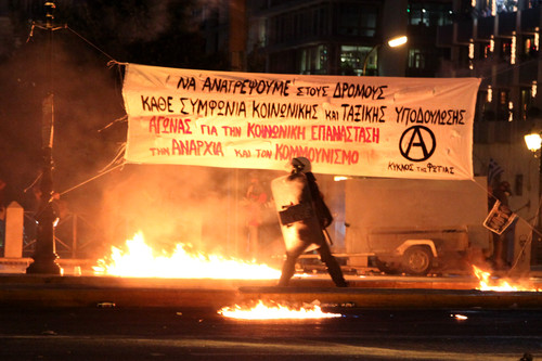 Atina’da Kemer Sıkma Politikası Protesto Edildi