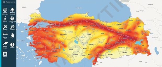Türkiye’nin yenilenen deprem haritası dijital ortama aktarıldı.