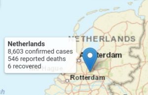 Hollanda’da koronavirüsten ölenlerin sayısı 546’ya yükseldi