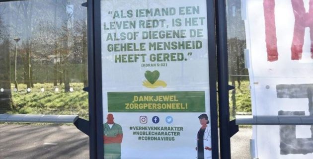 Hollanda’da sağlık personeline Kur’an-ı Kerim’den ayetle teşekkür