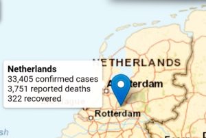 Hollanda’da son 24 saate Kovid-19 nedeniyle 67 ölüm