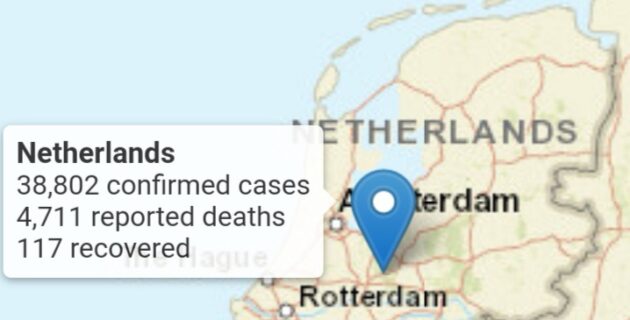 Hollanda’da Kovid-19 nedeniyle son 24 saat içinde 145 kisi öldü