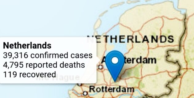 Hollanda’da son 24 saatte koronavirüsten 84 ölüm