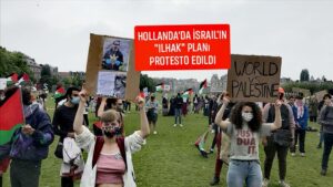 Hollanda’da İsrail’in “ilhak” planı protesto edildi