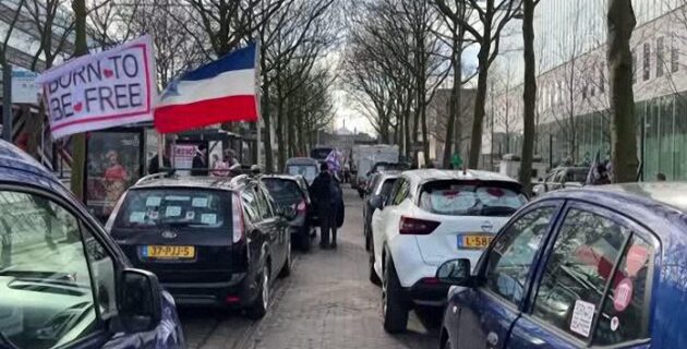 Hollanda’da “Özgürlük Konvoyu” eylemi düzenlendi
