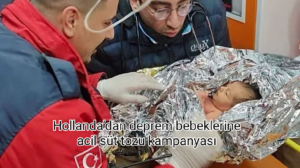 Hollanda’dan deprem bebeklerine acil süt tozu kampanyası