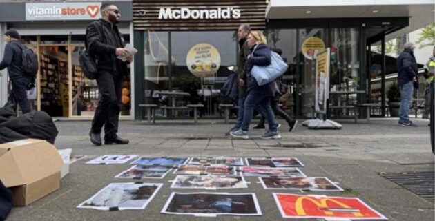 Hollanda’da McDonald’s şubeleri önünde İsrail protestosu